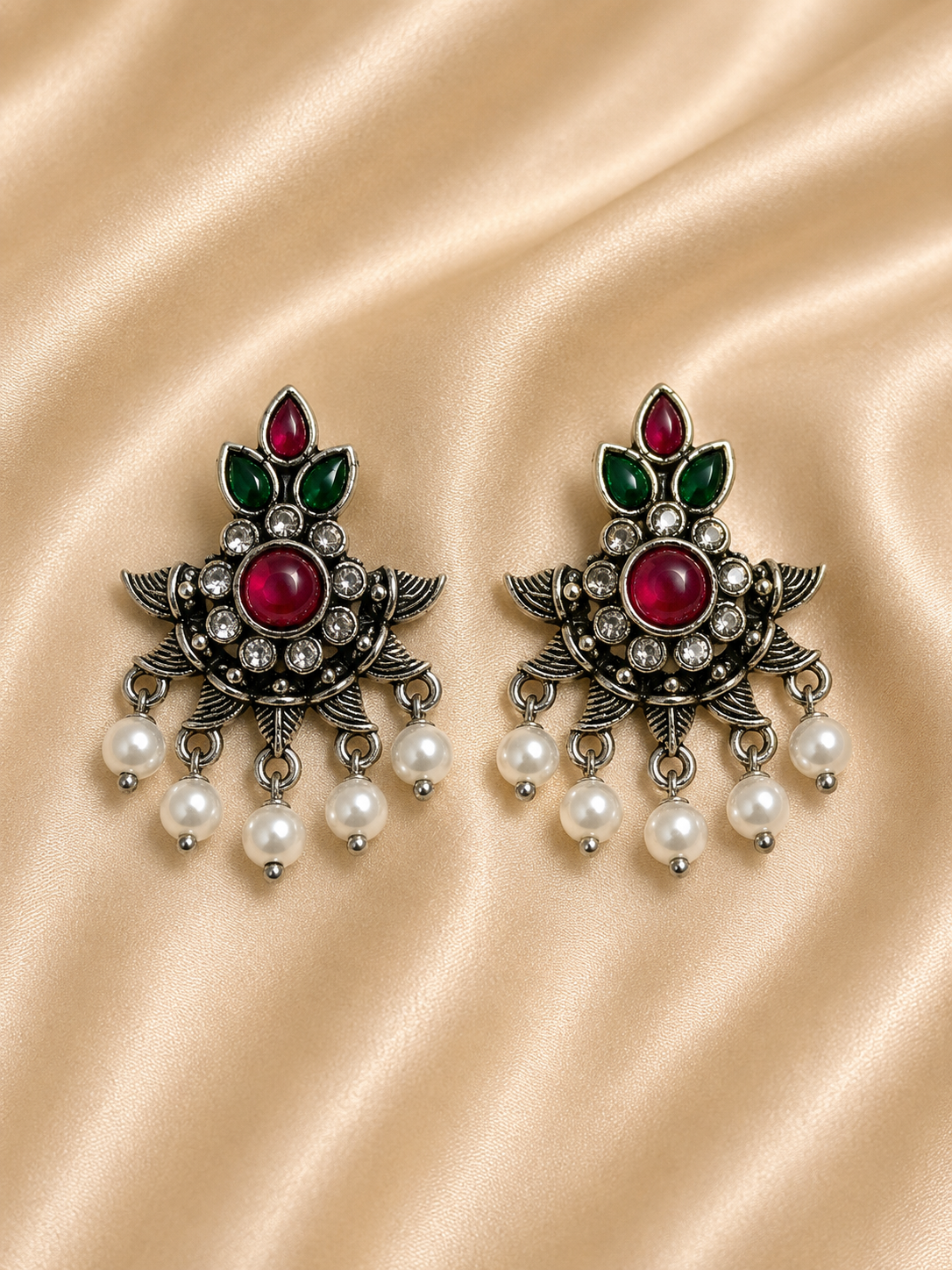 Heritage Pearl Chandbali Earrings
