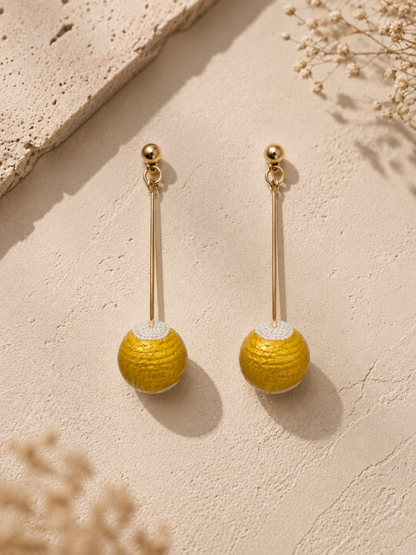 Amber Aura Drop Earrings