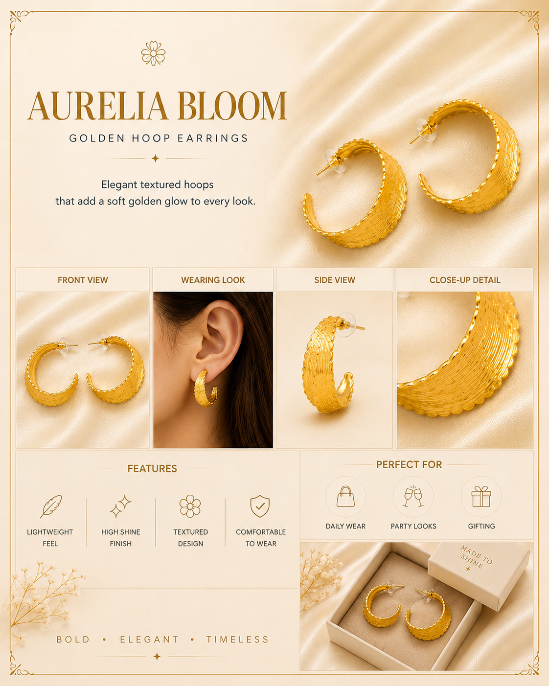 Aurelia Bloom Hoop Earrings