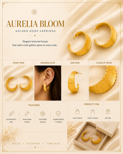Aurelia Bloom Hoop Earrings