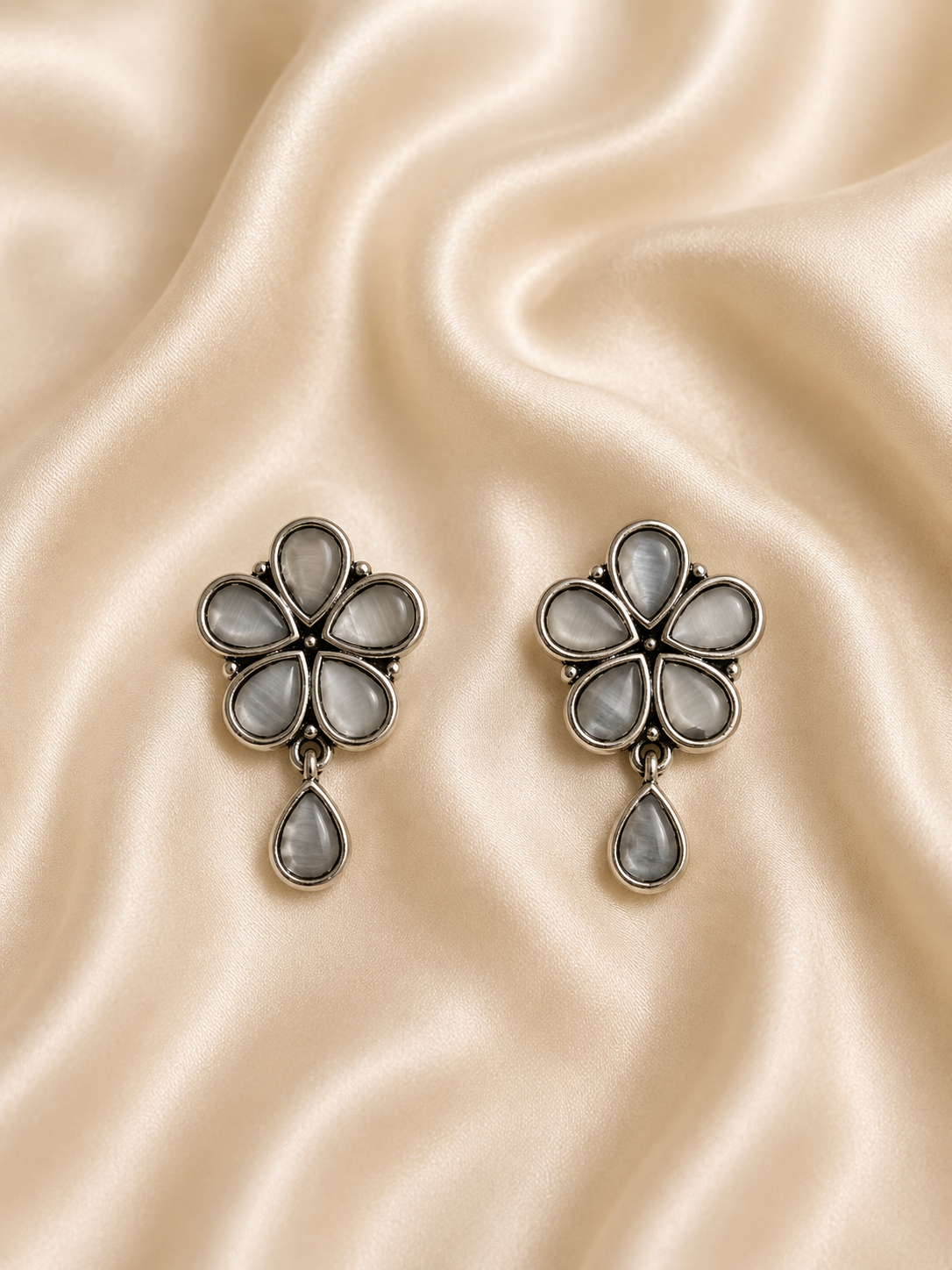 Floral Dewdrop Earrings