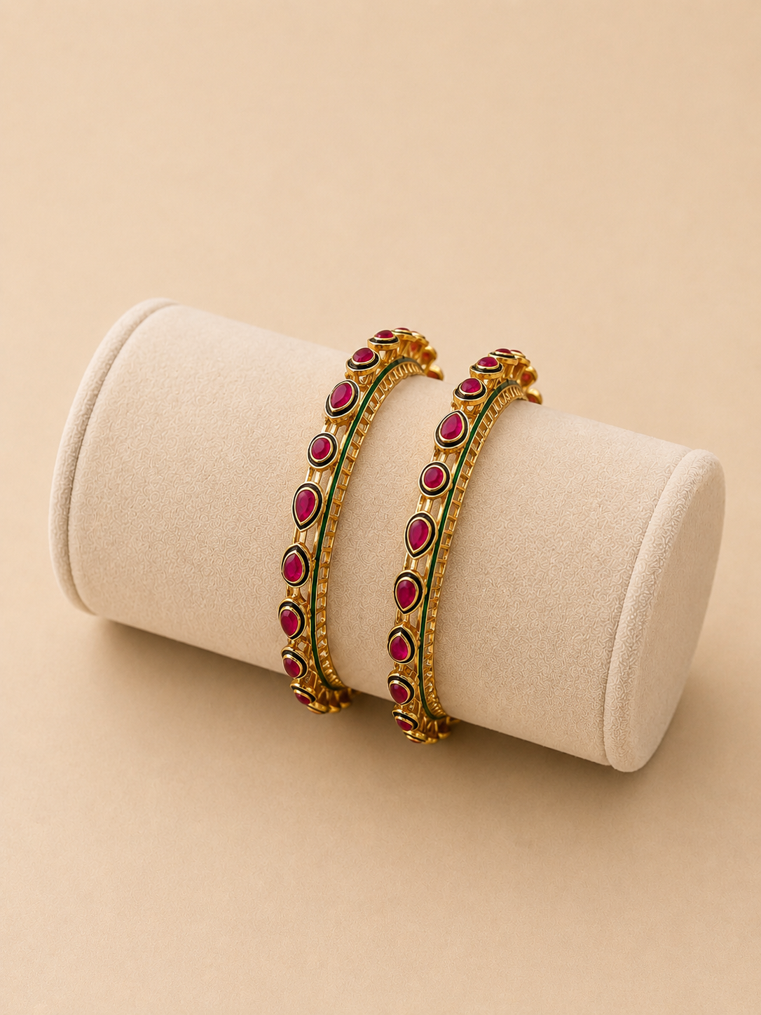 Ruby/crystal-clear Radiance Bangles