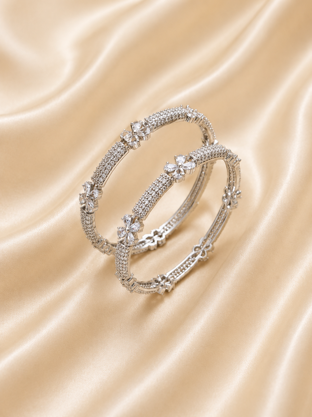 Diamond Blossom Bangles