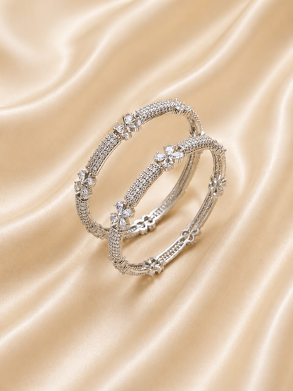 Diamond Blossom Bangles