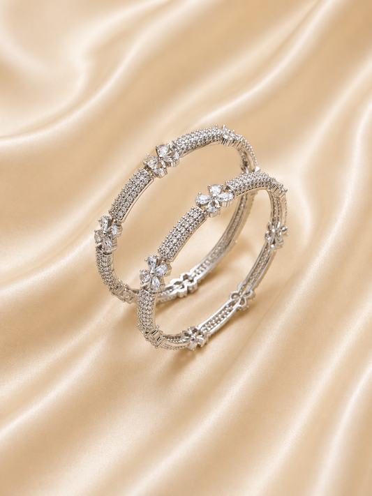 Diamond Blossom Bangles