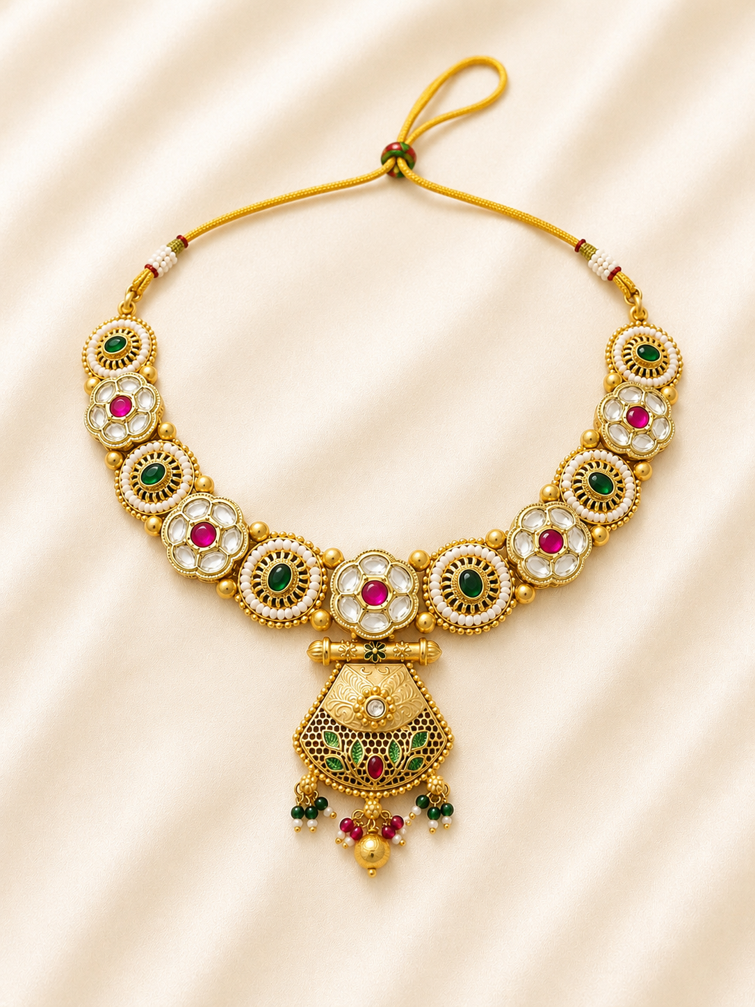 Rang Mahal Kundan Necklace Set