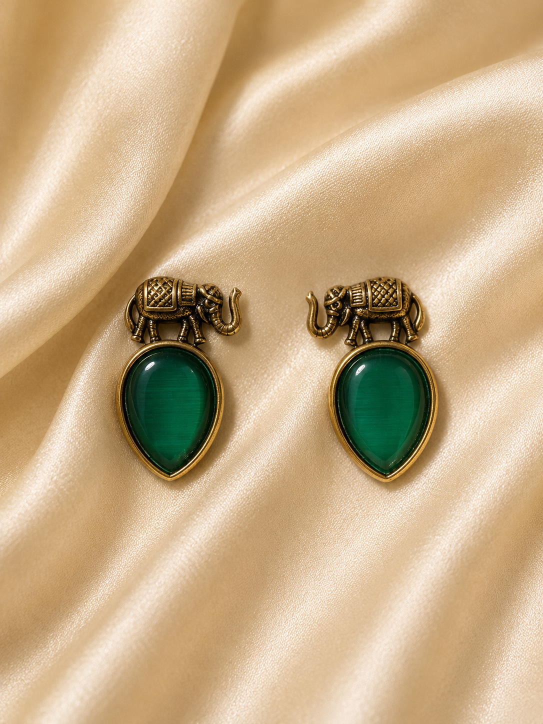 Royal Elephant Statement Earrings
