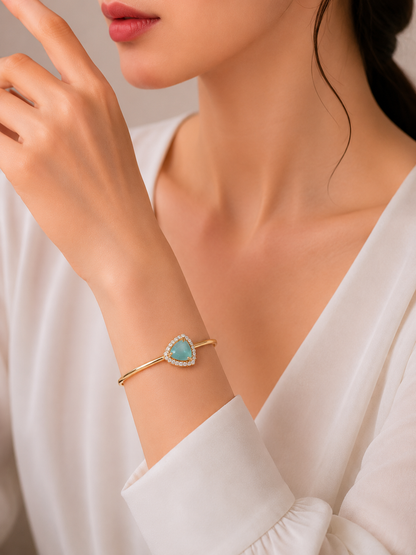 Mint Aura Rose Gold Cuff
