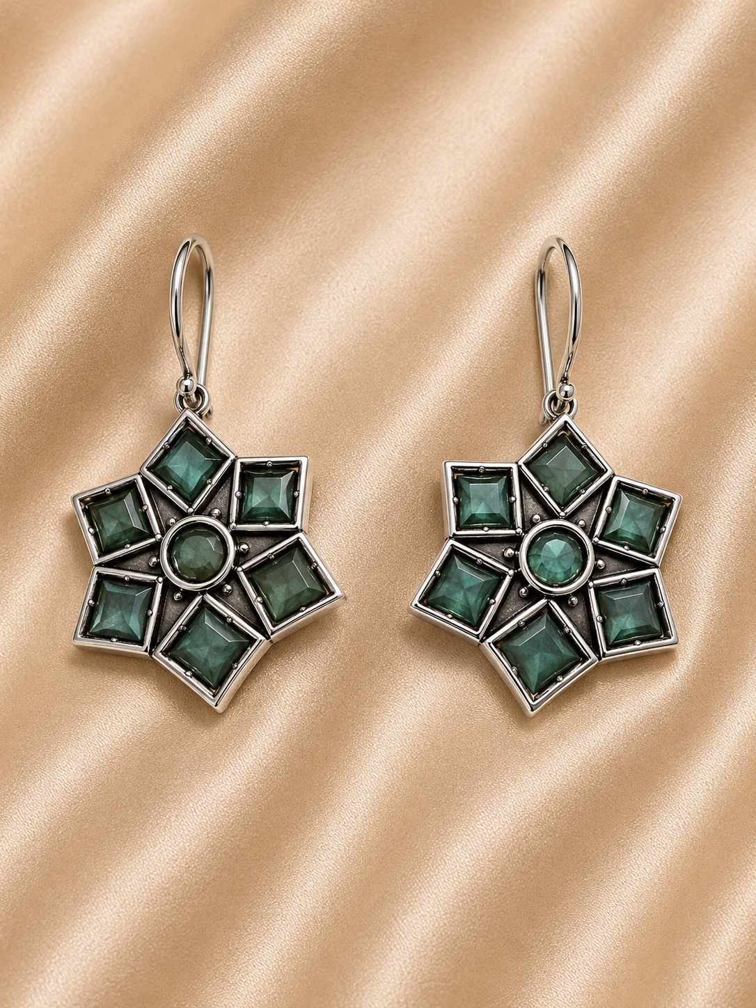Starlight Geometric Drop Earrings