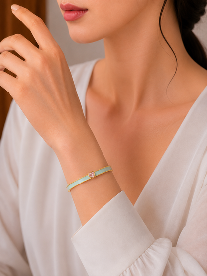 Celestia Heart Enamel Cuff