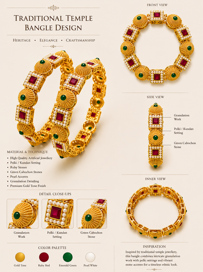 Royal Pearl Heritage Bangles