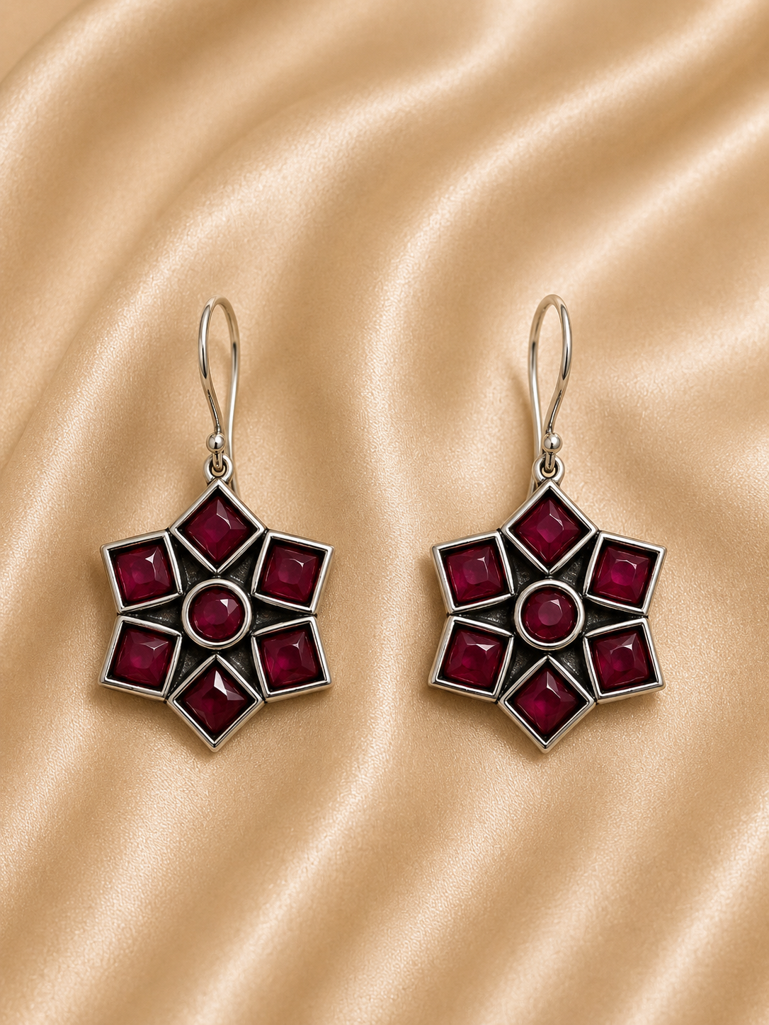 Starlight Geometric Drop Earrings