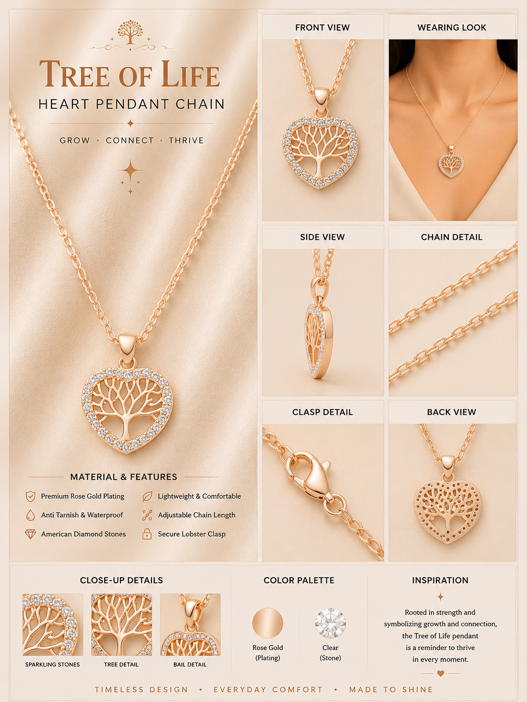 Eterna Tree of Life Pendant Necklace