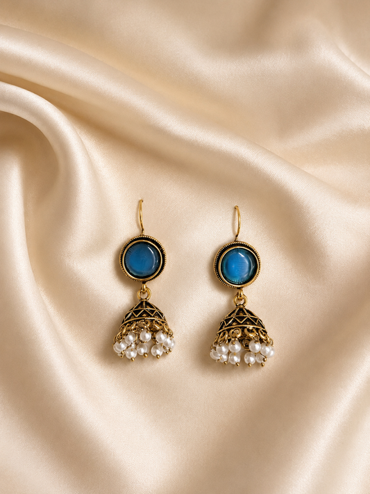 Pearl Bell Jhumki Earrings