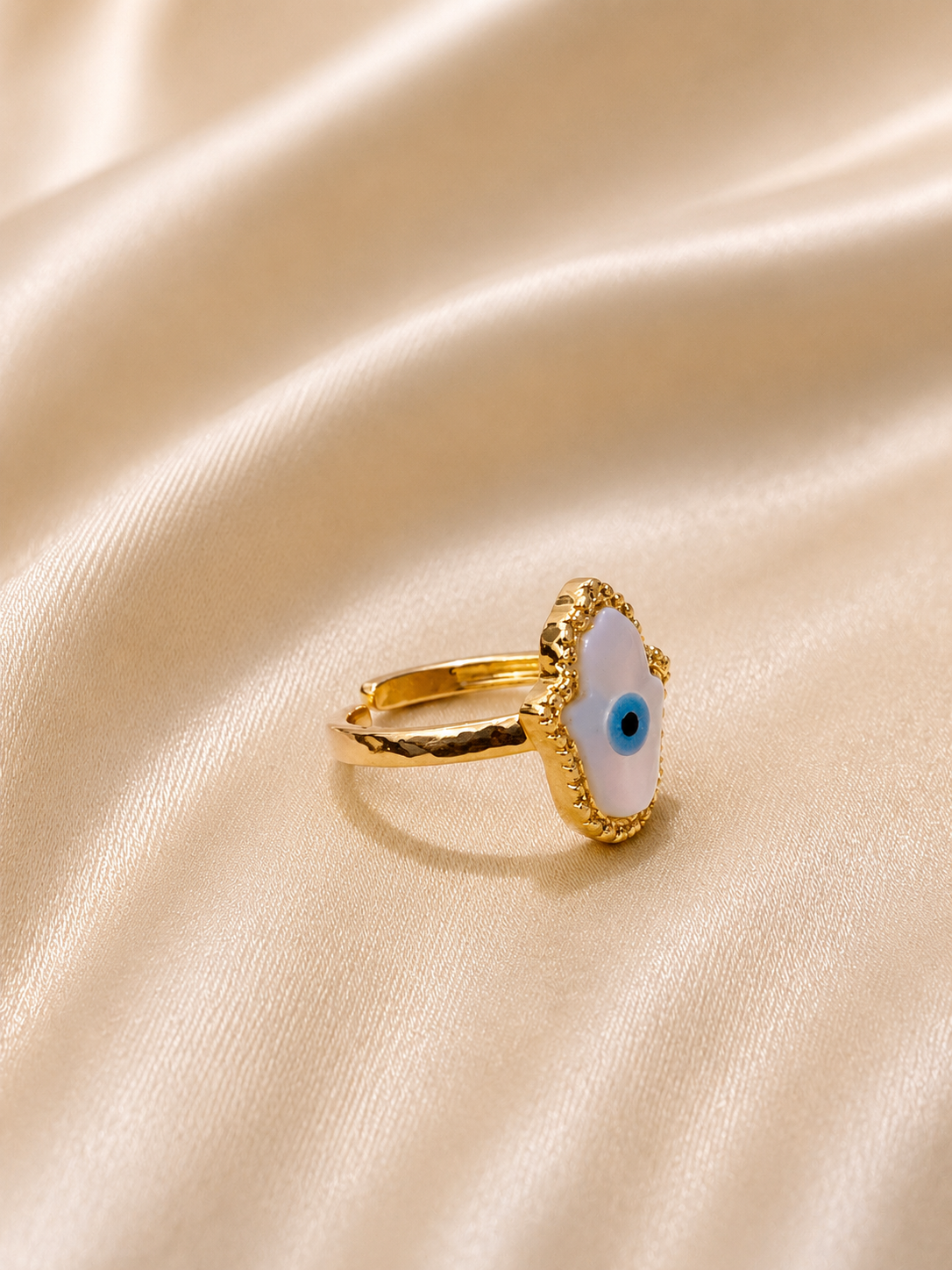 Celeste Hamsa Evil Eye Ring