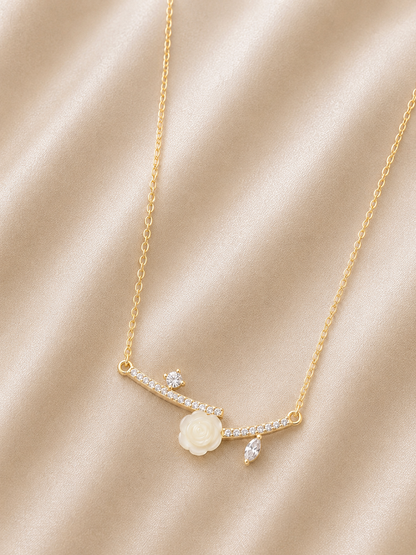Pearl Bloom Charm Necklace