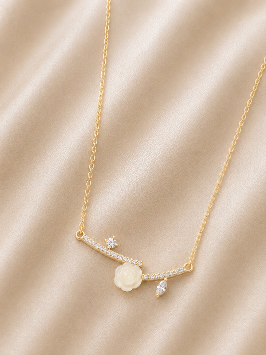 Pearl Bloom Charm Necklace
