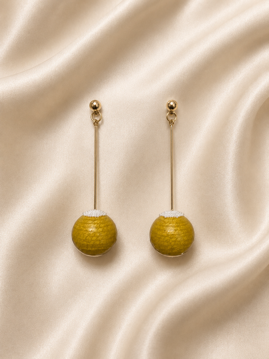 Amber Aura Drop Earrings