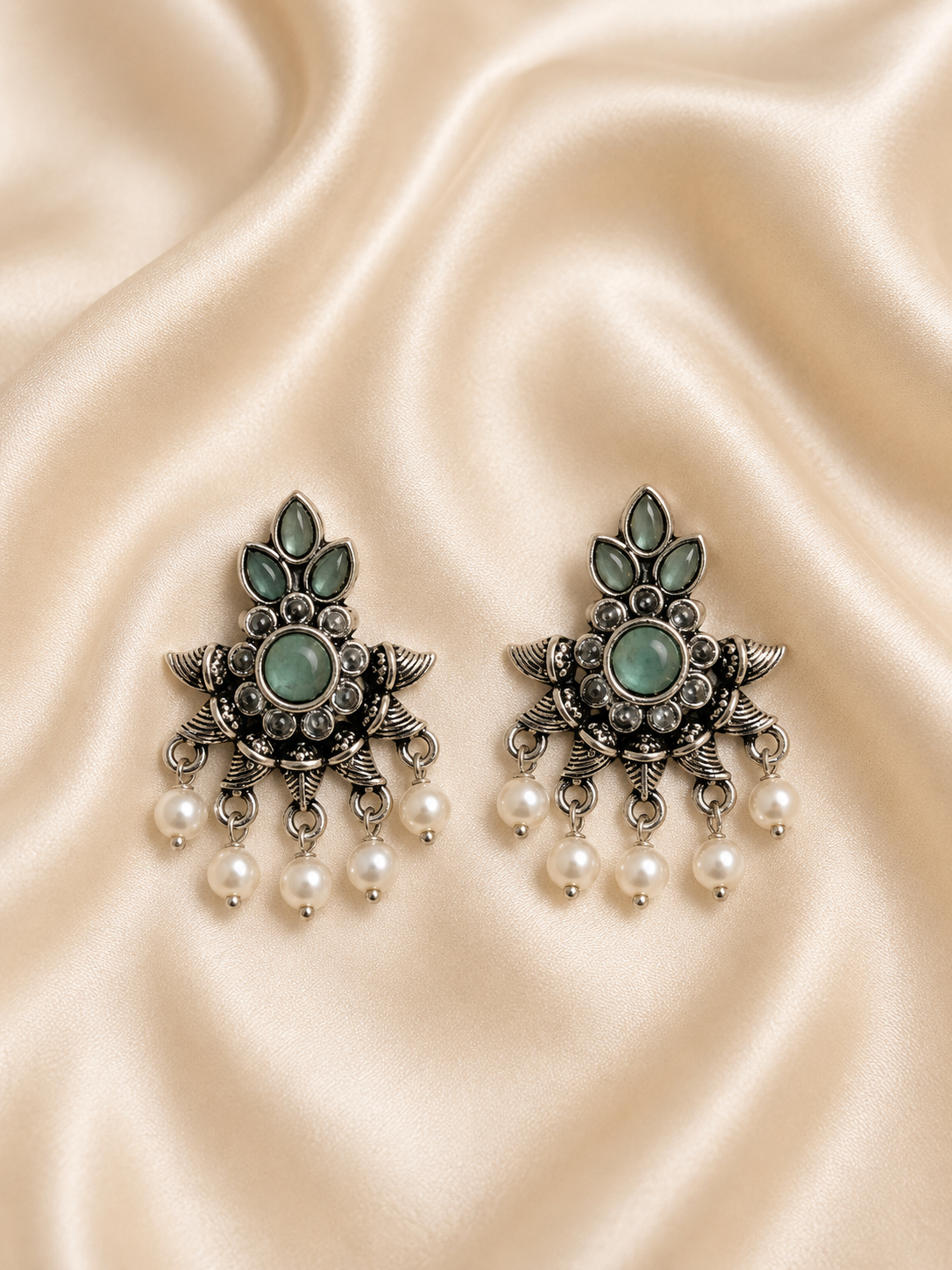 Heritage Pearl Chandbali Earrings