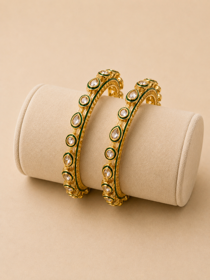 Ruby/crystal-clear Radiance Bangles