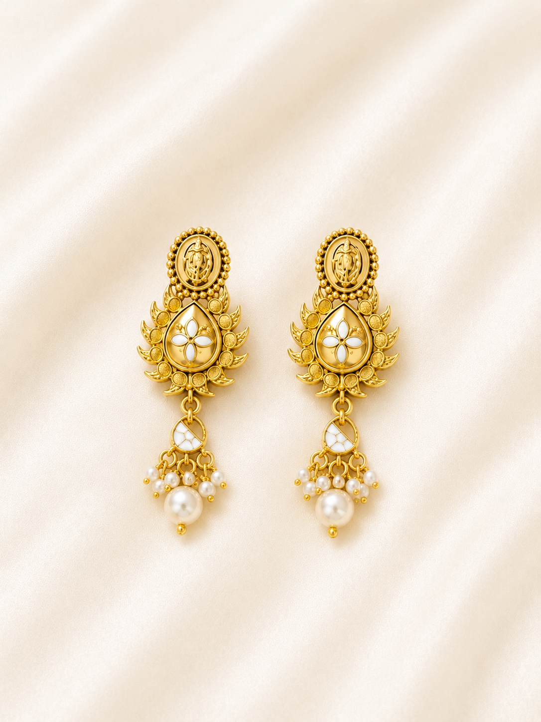 Rajsi Pearl Kundan Necklace Set