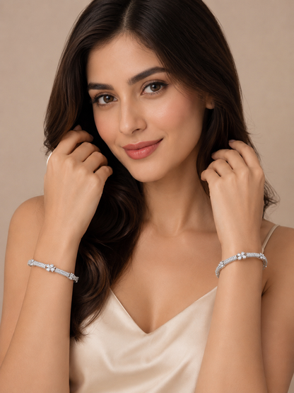 Diamond Blossom Bangles