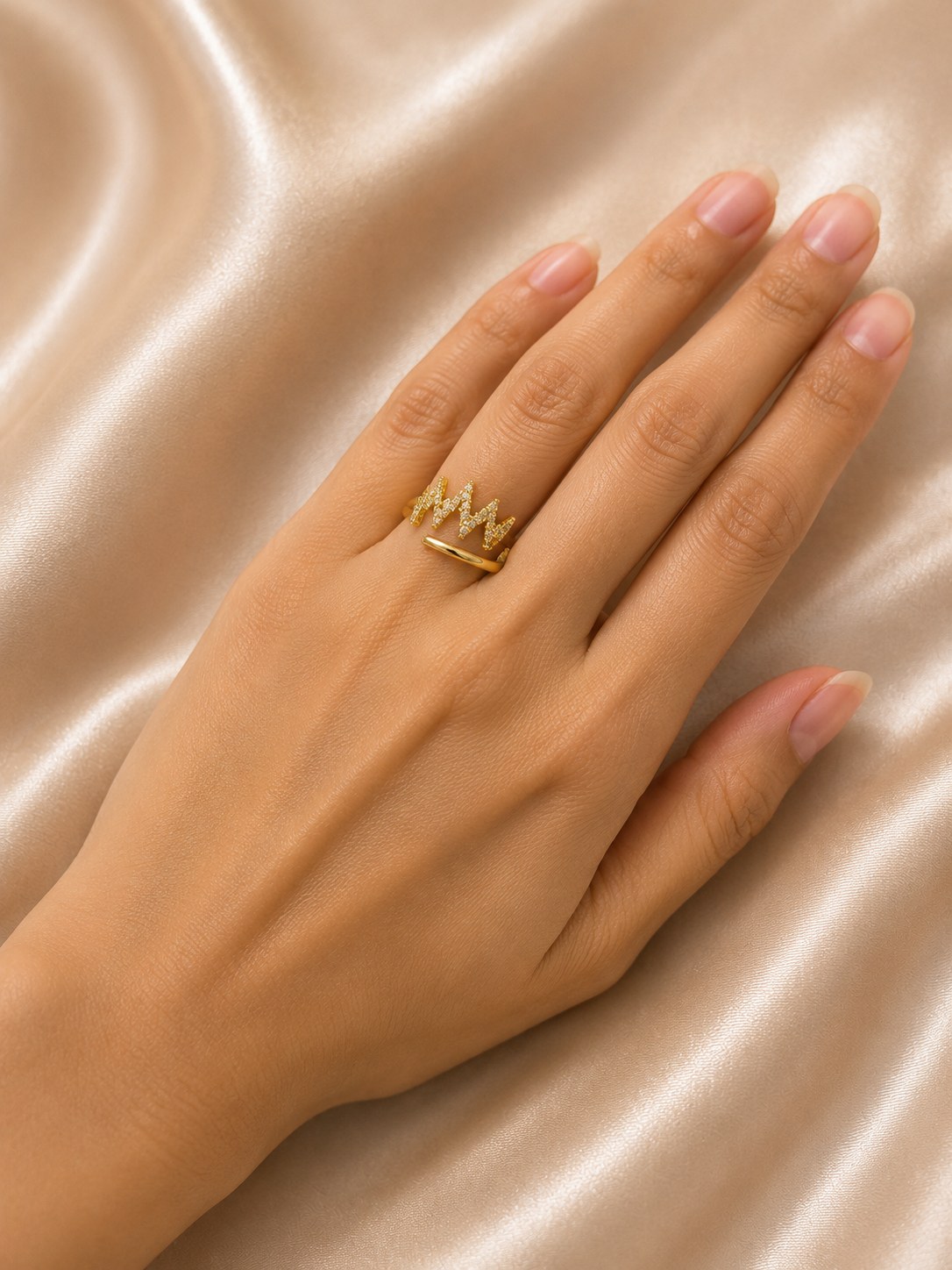 Aurielle ZigZag Adjustable Ring