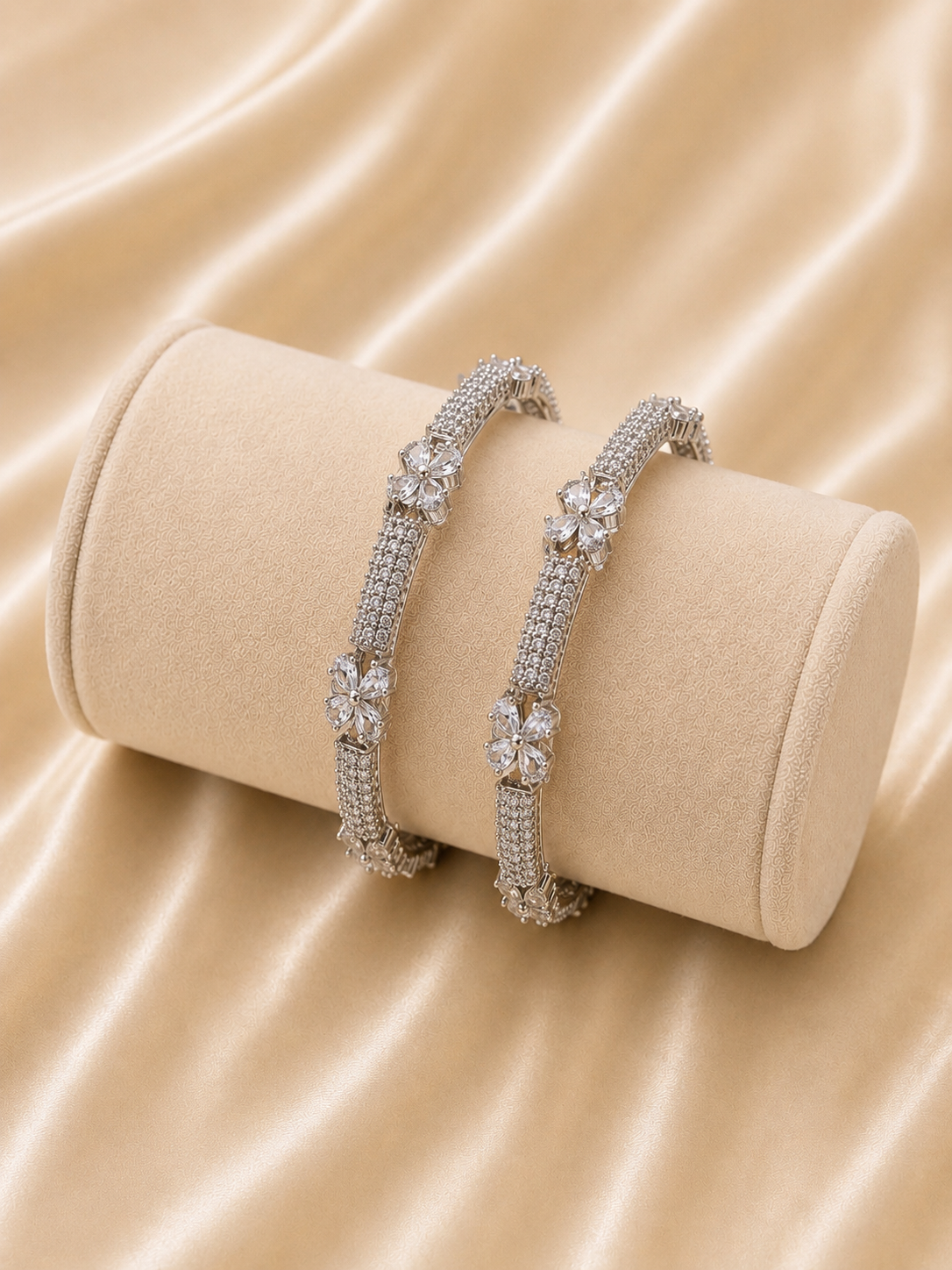 Diamond Blossom Bangles