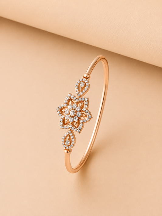 Roselle Bloom Rose Gold Bangle