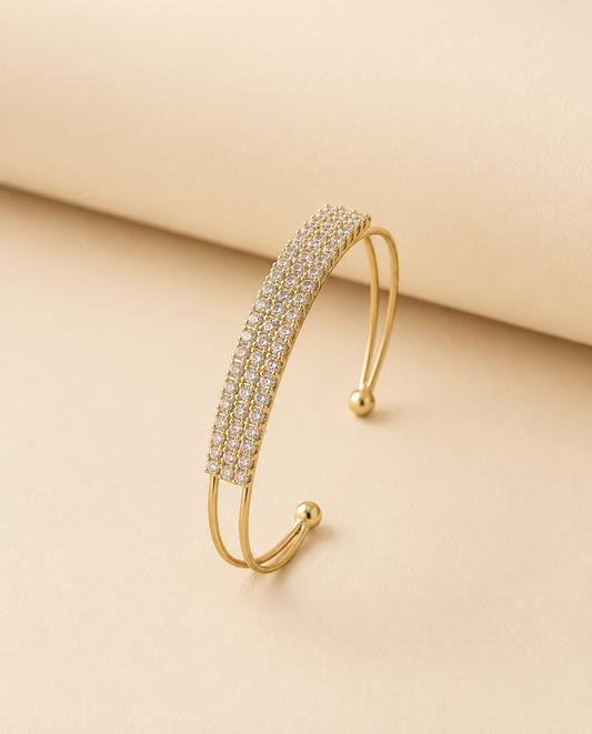 Celeste Radiance Open Cuff Bracelet