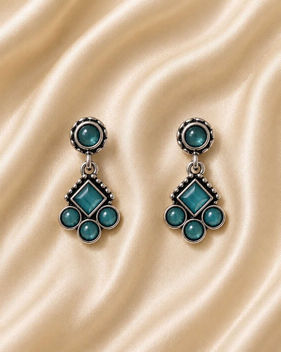 Regal Gem Drop Earrings