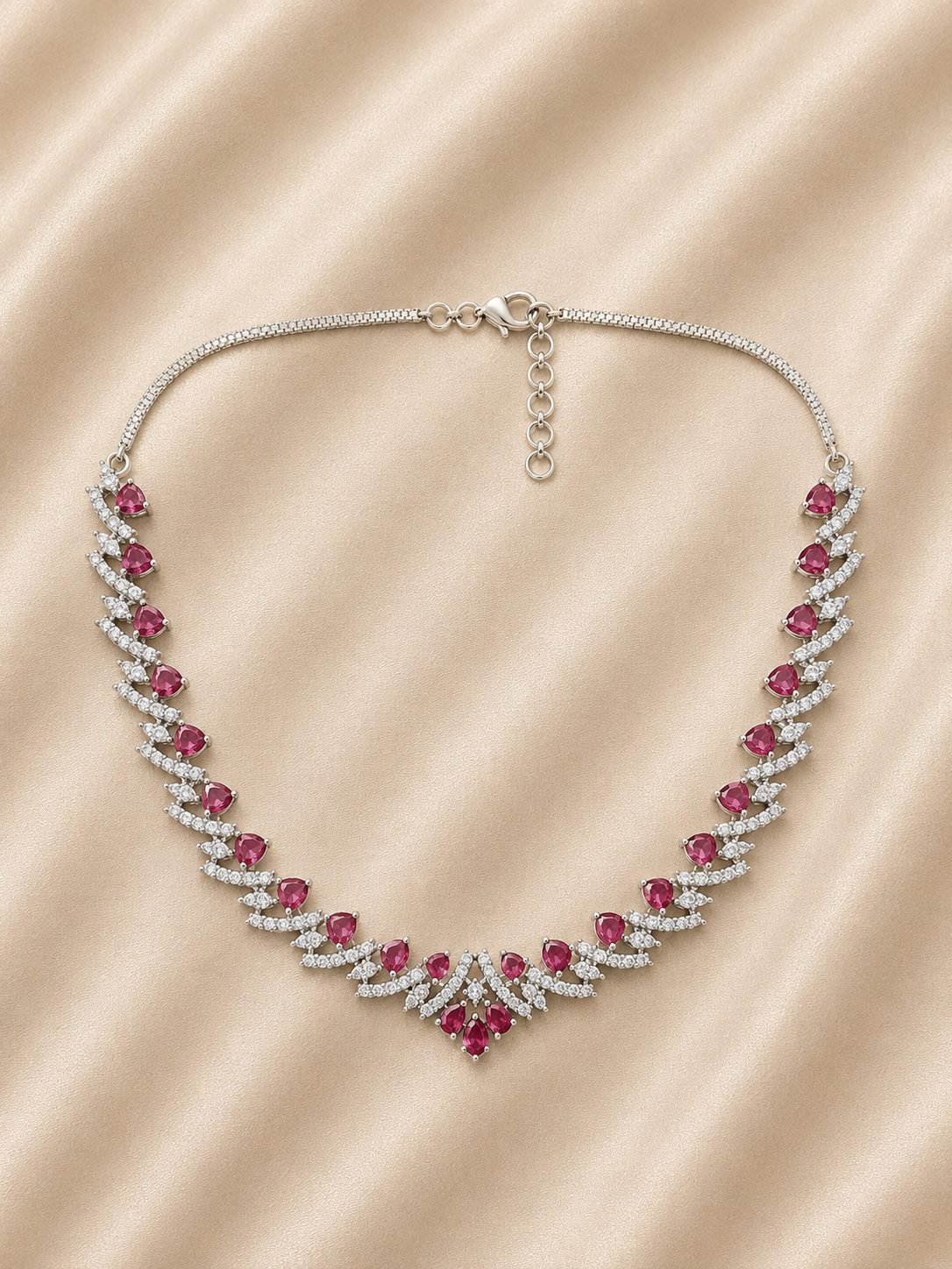 Ruby Cascade Luxe Necklace Set
