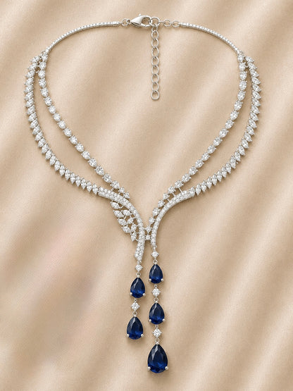 Sapphire Royale Drop Necklace Set