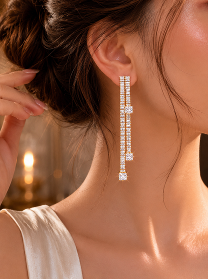 Crystal Cascade Earrings