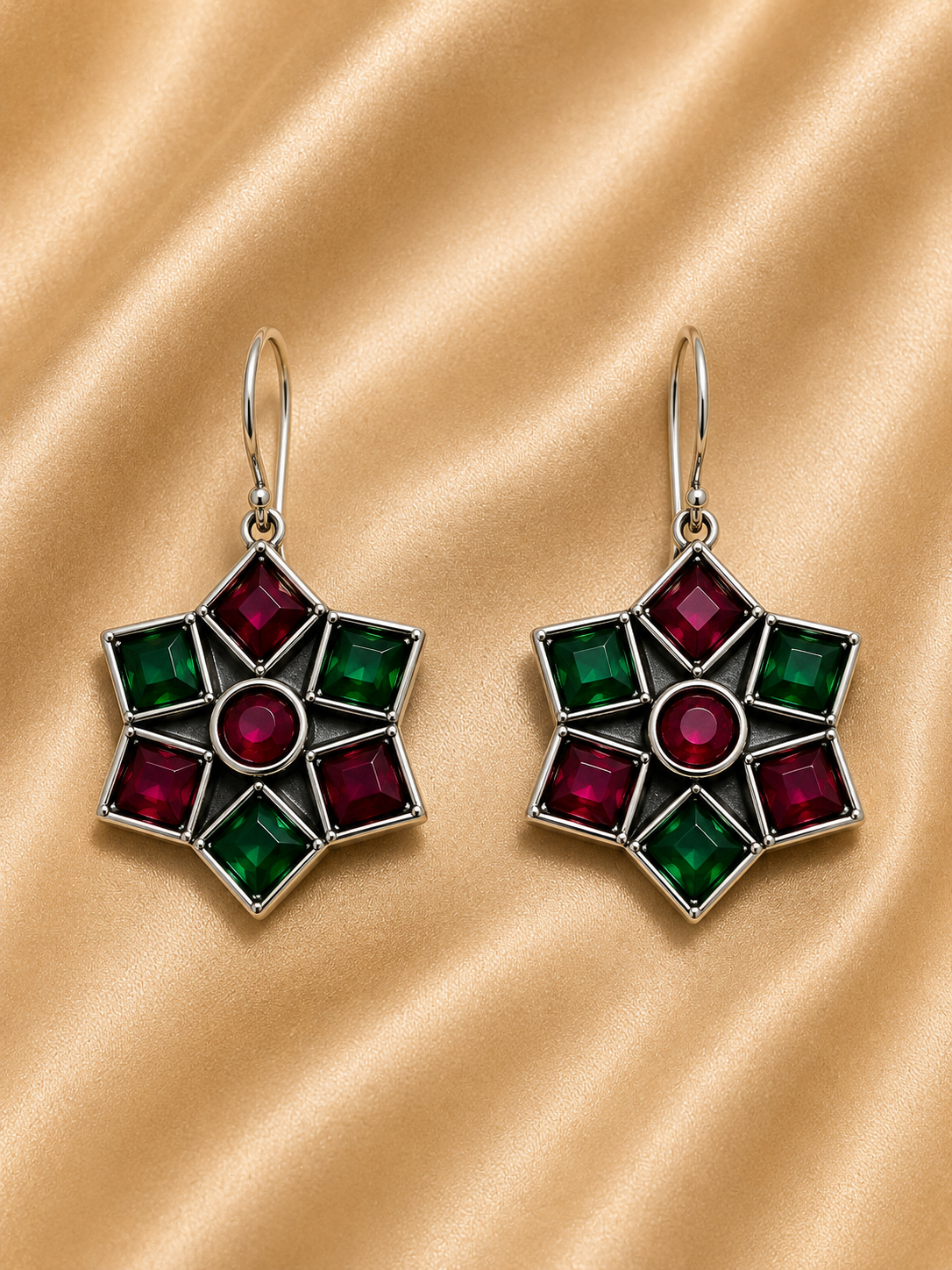 Starlight Geometric Drop Earrings