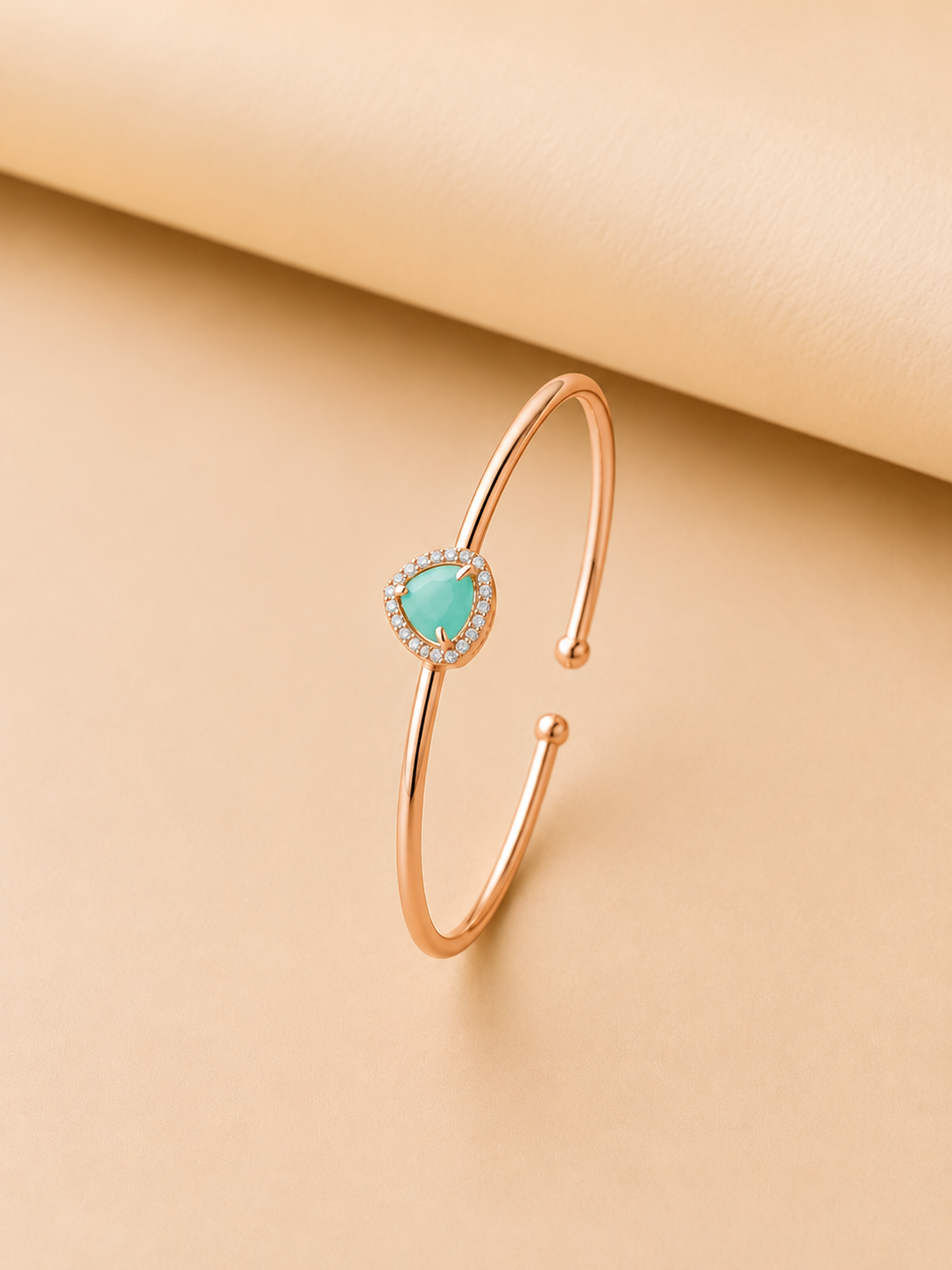 Mint Aura Rose Gold Cuff