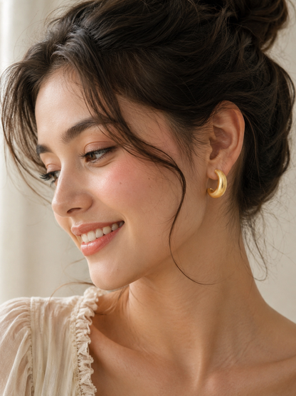 Golden Curve Luxe Hoops
