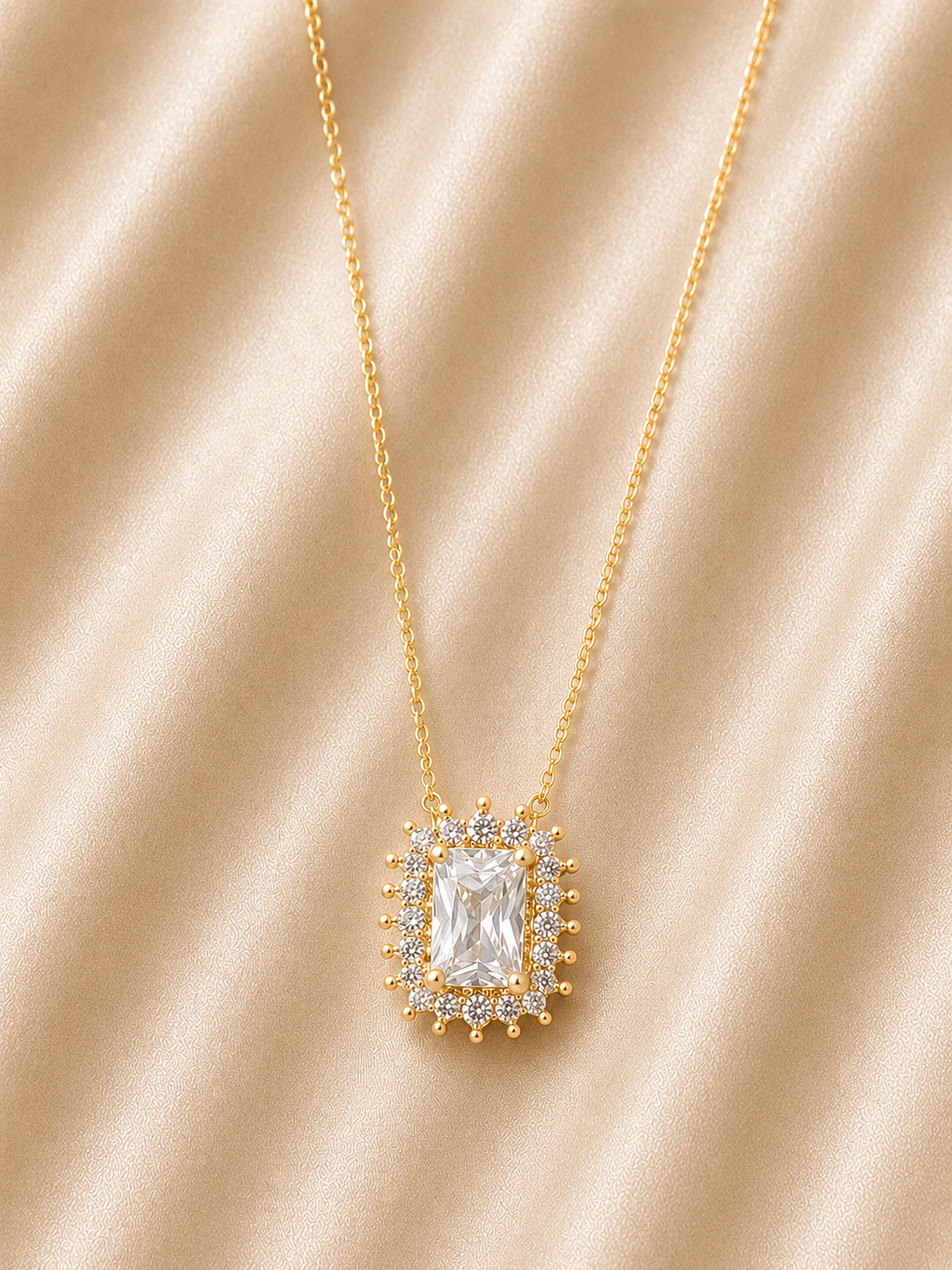 Imperia Radiant Solitaire Pendant Necklace