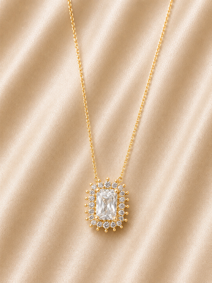 Imperia Radiant Solitaire Pendant Necklace