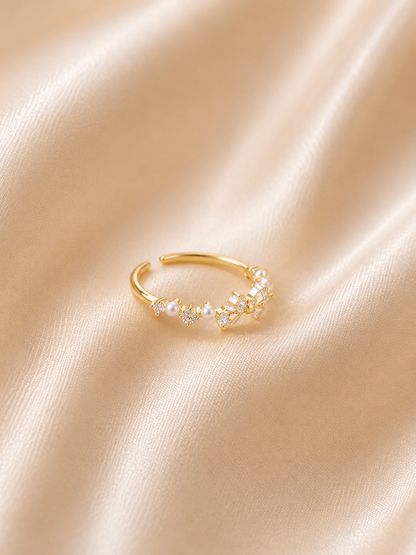 Celeste Bow Pearl Ring