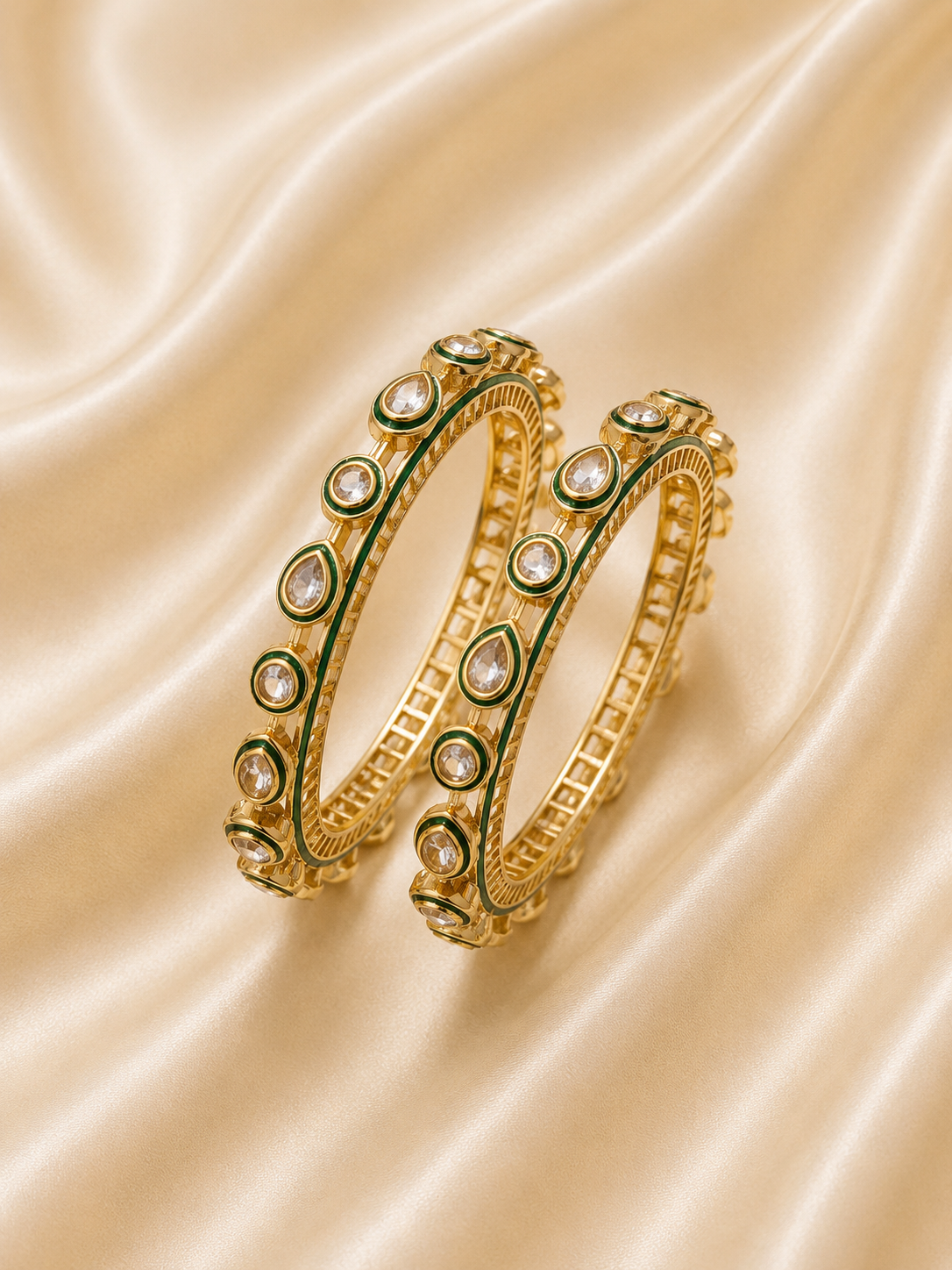 Ruby/crystal-clear Radiance Bangles