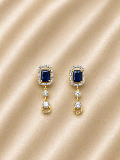 Sapphire Glow AD Necklace Set