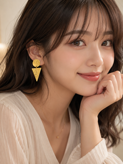 Golden Geo Luxe Earrings