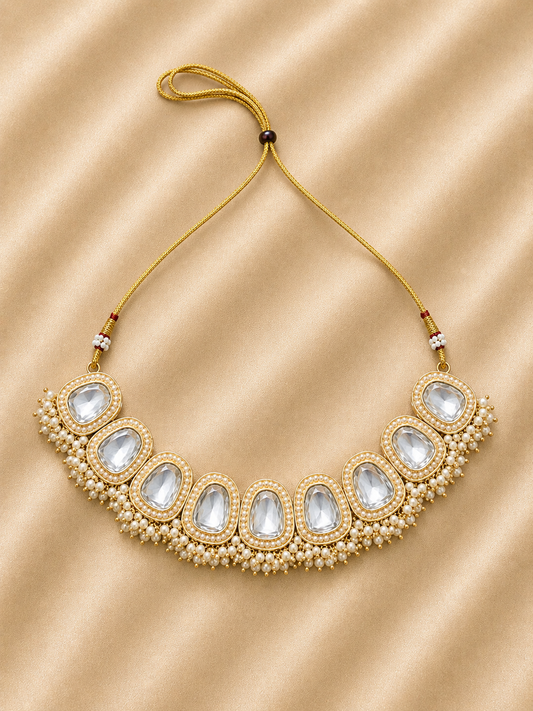 Noor Pearl Kundan Choker Set