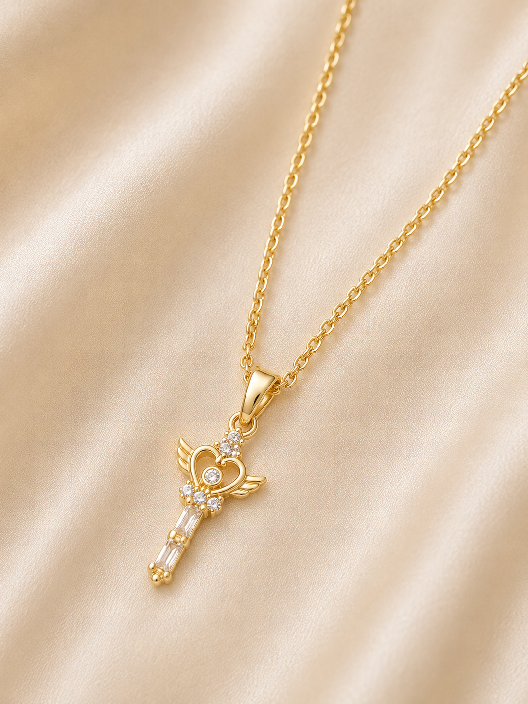 Celestial Heart Key Necklace