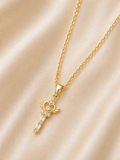 Celestial Heart Key Necklace