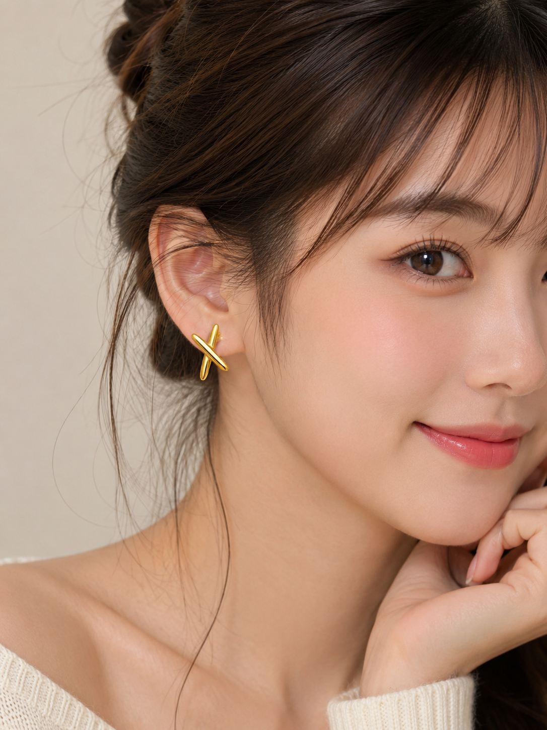 Golden Cross Luxe Earrings