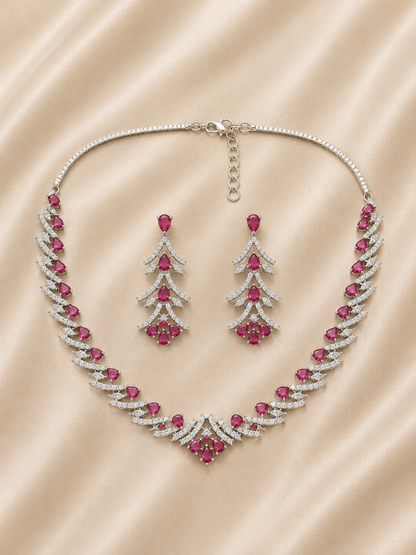 Ruby Cascade Luxe Necklace Set