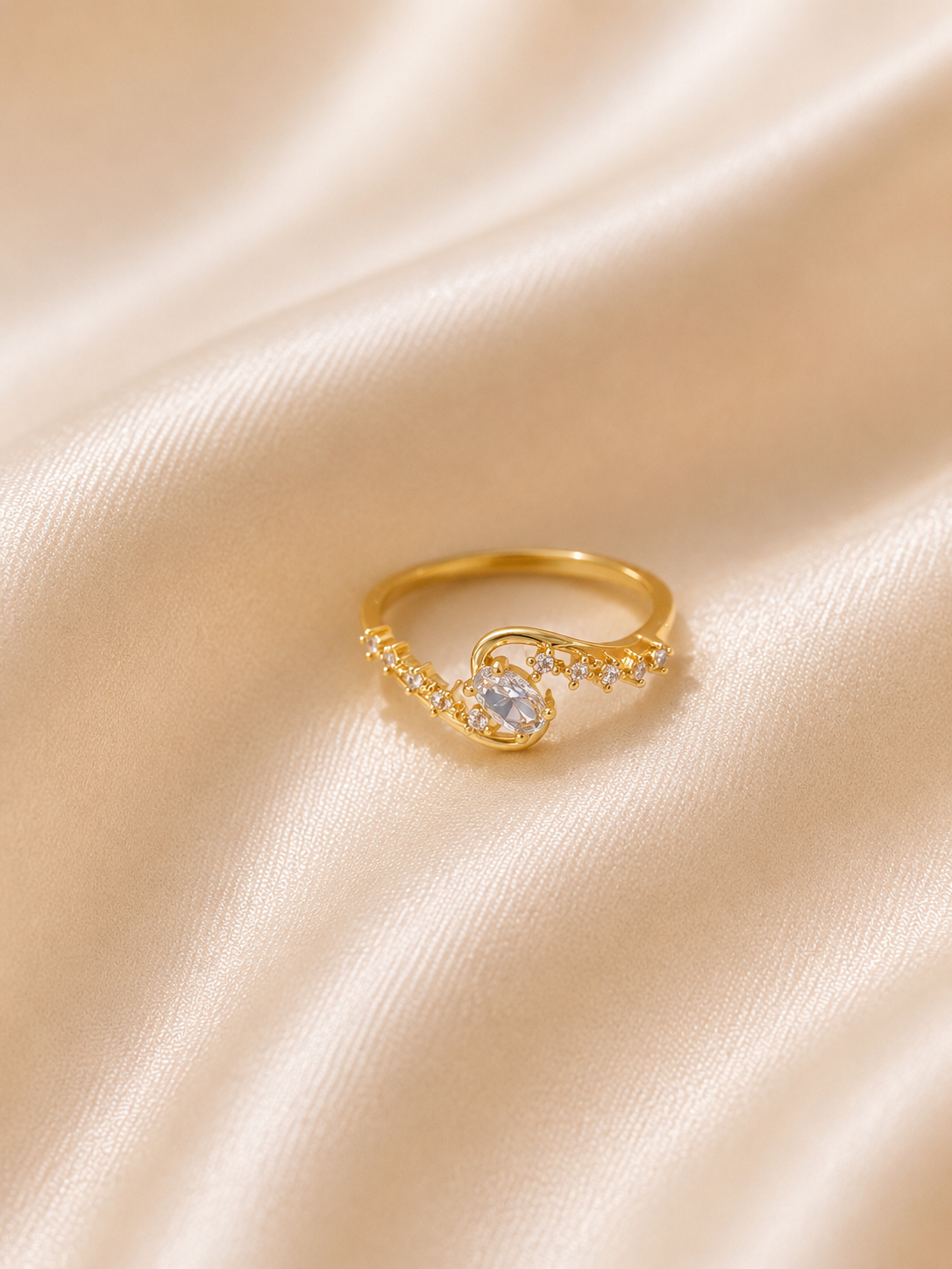 Crystal Swirl Ring
