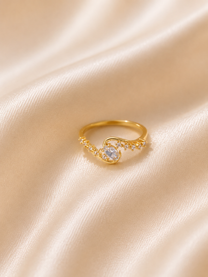 Crystal Swirl Ring